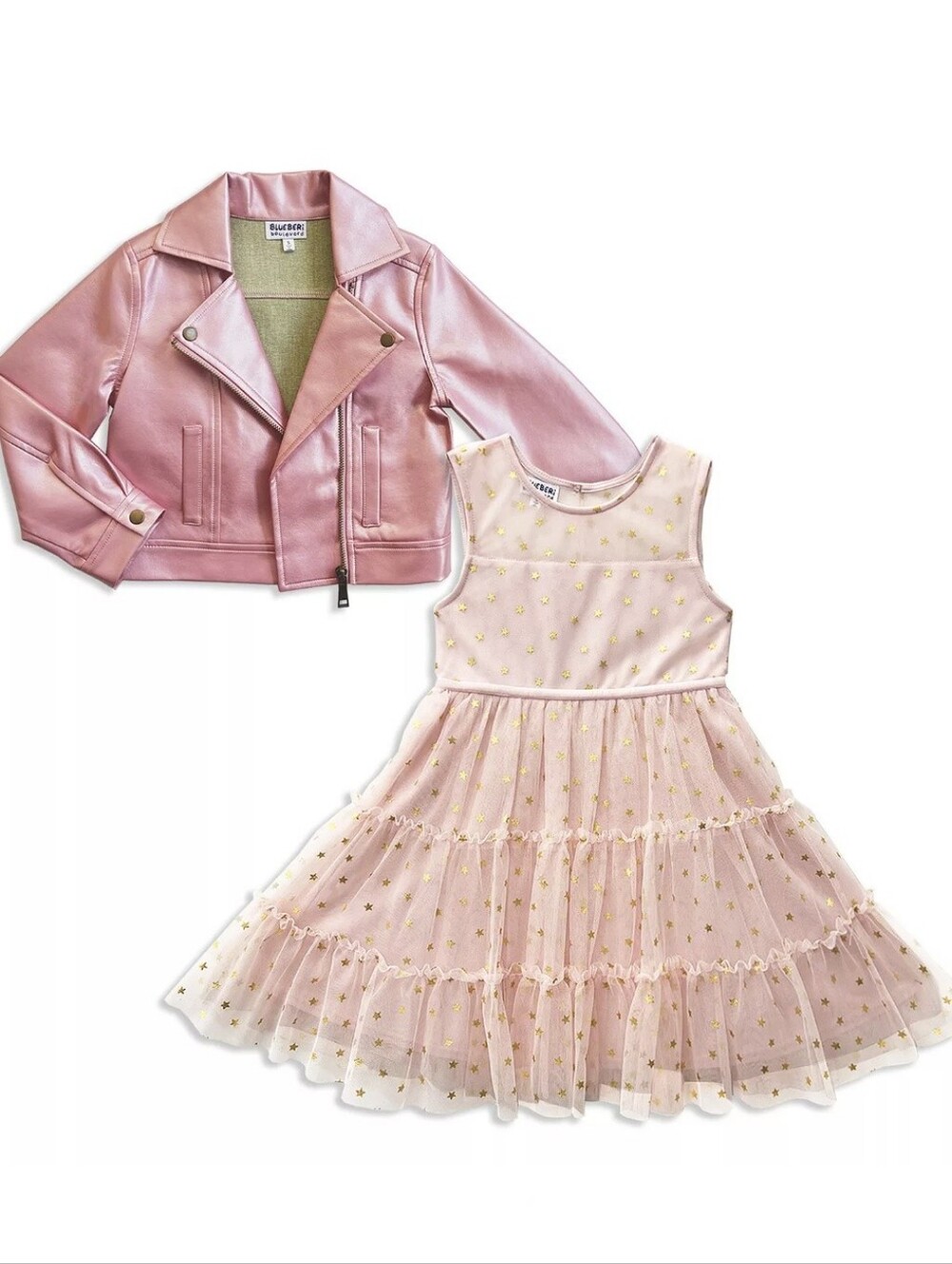 NWT Blueberi Boulevard Girls Pink Mesh Dress With Jacket 6X